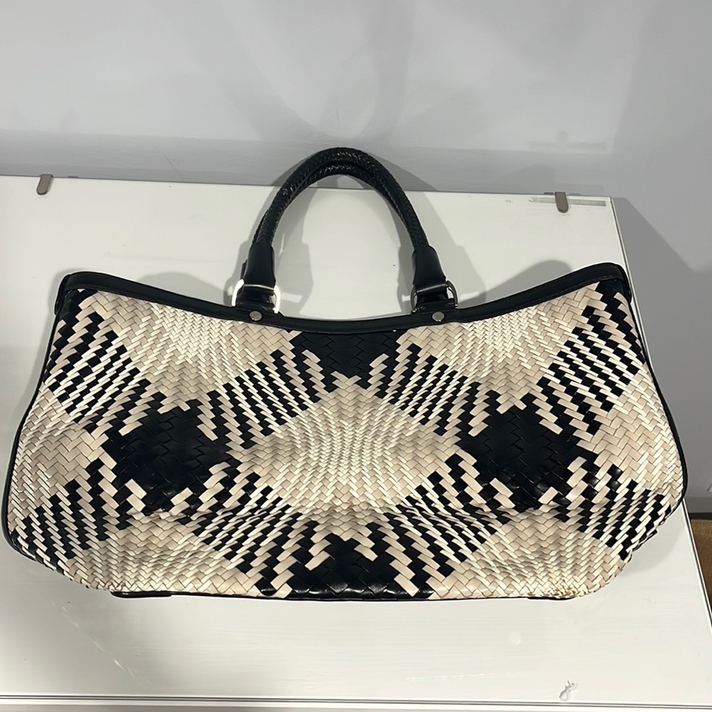 Cole Haan woven print shoulder handbag